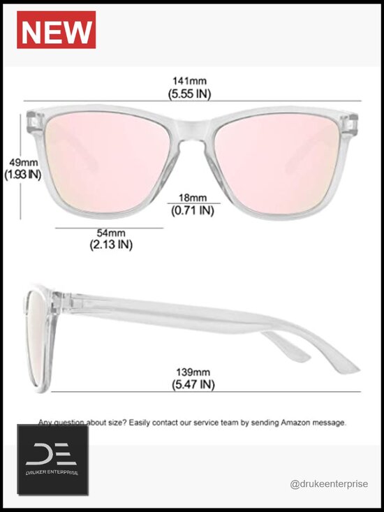 Polarized Sunglasses 3 Pack UV400 Protection Classic Retro Square Lens